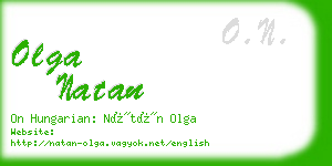 olga natan business card